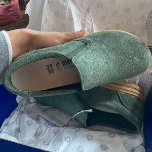 Birkenstock Oswego Green / Thyme Leather Slip On Shoes Size W8|M6 New!